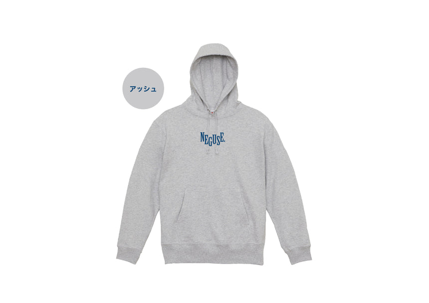 ロゴ刺繍パーカー アッシュ